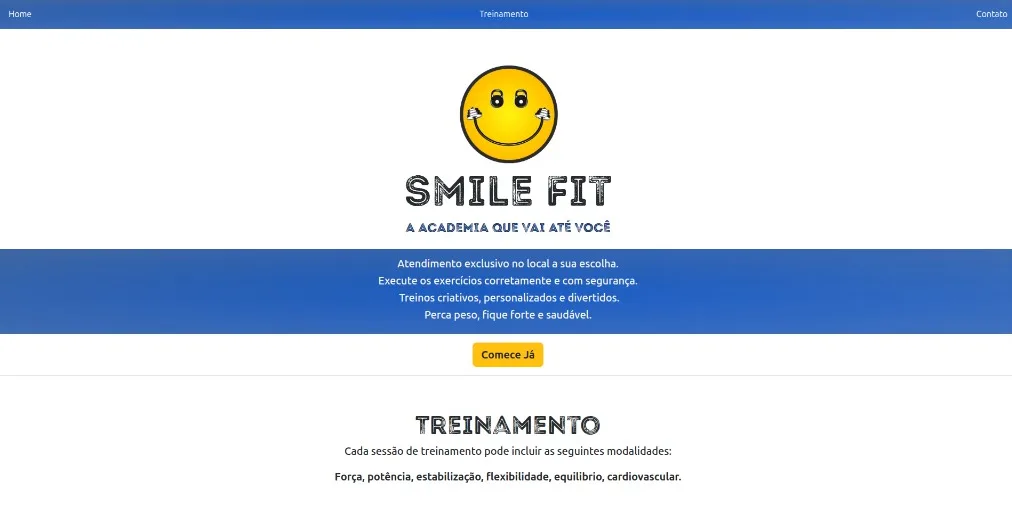 Smile Fit website homepage